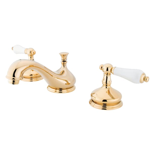 KS1162PL 8" Widespread Bathroom Faucet, Polished Brass